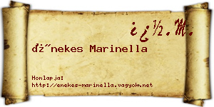 Énekes Marinella névjegykártya
